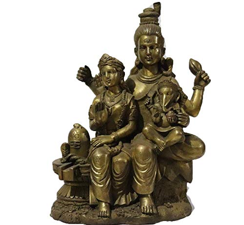 Statue de Shiva Ganesha Skanda en laiton, le cadeau spirituel idéal et noble