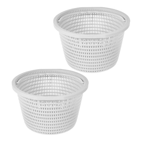 BIUDECO 2 Piezas Cesta de Filtro de Plástico Grande Compatible con Hayward Series para Depuradoras de Piscinas Repuesto Skimmer para Eliminar Residuos y Mantener Agua Clara