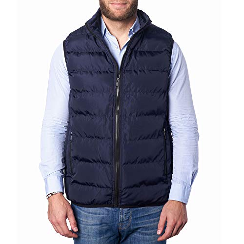 Alpine Swiss Asher Mens Lightweight Down Alternative Vest NVY 2XL