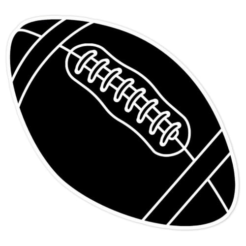 Azeeda Leather Rugby Ball Waterproof Sticker 210mm