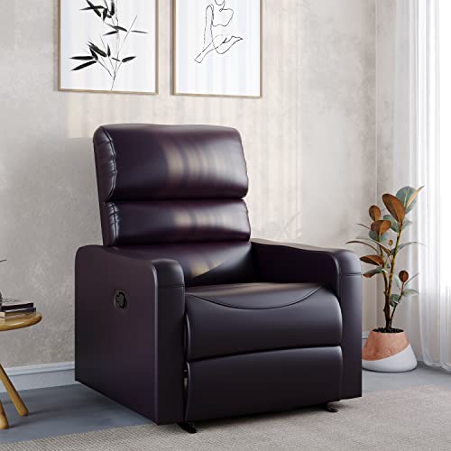 Image of The Couch Cell | Manual Recliner Chair | Leatherette Upholstered Recliner | Single Seater Comfortable Recliner | Premium for Living Room Bedroom Home Seating