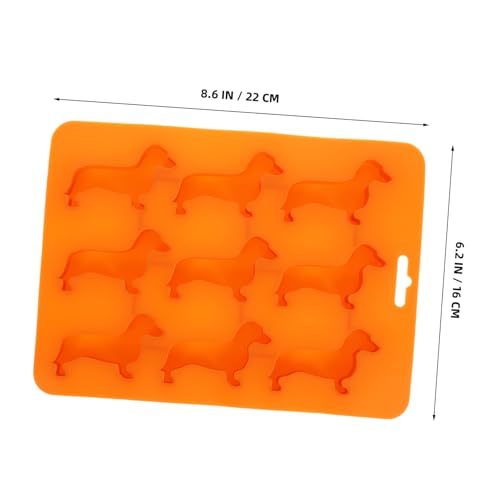 Molde de silicona para cubos de hielo en forma de perro 2 piezas miniatura 4