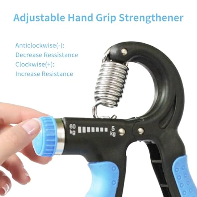 Grip Strength Trainer Adjustable Resistance 22-132 Lbs Hand Grip Strengthener Forearm Exerciser with Counter
