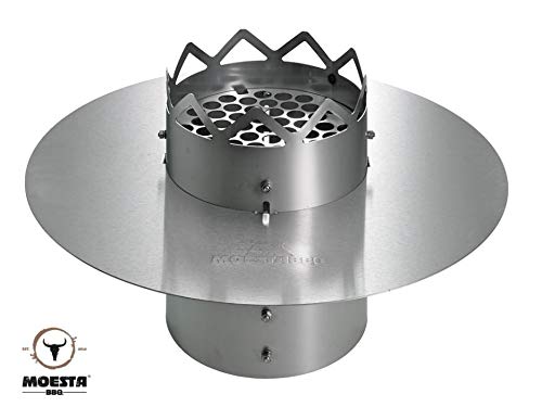 MOESTA-BBQ 10119 WOK'N BBQ - Komplettset für Kugelgrills 57 cm Ø - Grilleinsatz, Höhenversteller, Wok-Pfanne, Wok-Löffel