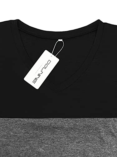 Image of DOLNINE Plus-Size Tops for Women Casual Short Sleeve Color Block T-Shirts | Basic Going Out Tees, Summer Trendy Loose Fit Tunics