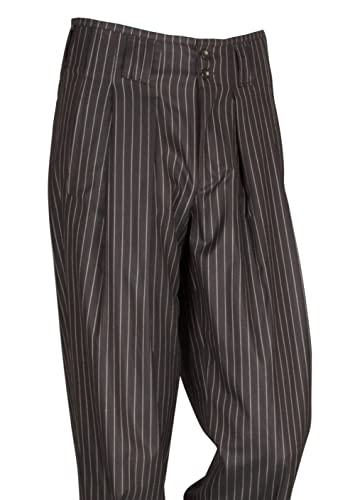 Pantalon de danse vintage marron pour swing et tango - 4