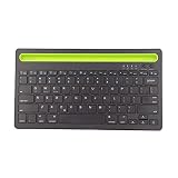 Septpenta Teclado Bluetooth Multidispositivo, 78 Teclas, Cambio Continuo Sin Demora, Teclado Inalámbrico Recargable, Respuesta Instantánea, Soporte Resistente para Android para Windows