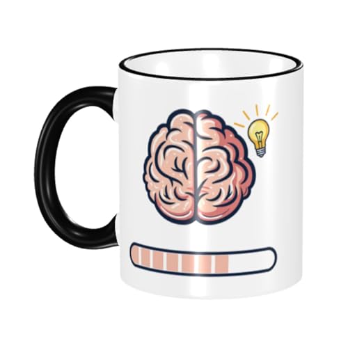 EWIDJOSKNZ Brain And Ideas Progress Indicator Personalized Coffee Cup Gift