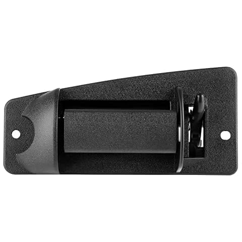 LUJUNTEC Exterior Door Handle Rear Driver Left Side Replacement for 1999-2007 for Chevrolet Silverado for GMC Sierra Extended Cab Black Cover