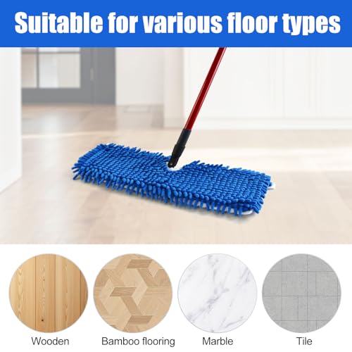 Mop Heads Replacements for O-Cedar Hardwood Floor \'N More Microfiber Flip Mop, 2 Pack Dust Mop Replacement Heads for Ocedar Flip Mop, Reusable Refill Double-Sided Mop Head for O Cedar Mop