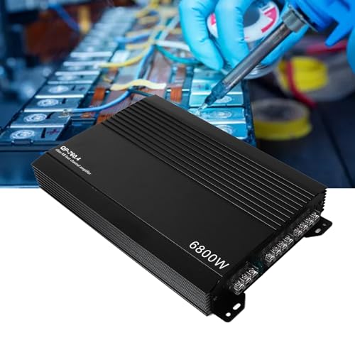 Aramox 4 Kanal Verstärker Auto Auto-Stereo-Verstärker, Auto-o-Verstärker, 4-Kanal-Aluminiumlegierung, Leistungsverstärker mit Hoher Wärmeableitung, Auto-Lautsprecher, Auto-o-Verstärker