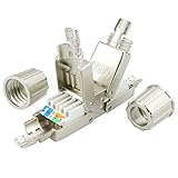 aixontec lan verbinder PREMIUM QUALITÄT - Der Kat 6A Netzwerkkoppler ist durch seine hochwertige Verarbeitung mehrfach Montierbar. Geeignet um Cat.7/Cat.6a /Cat.6/ Cat.5 Installationskabel mit einander zu Verbinden. Nach erfolgreicher Montage der Einfädelhilfe wird die volle Link- Länge unterstützt selbst bei 10 Gigabit Netzwerken und unterstützt dabei PoE. (Power over Ethernet)