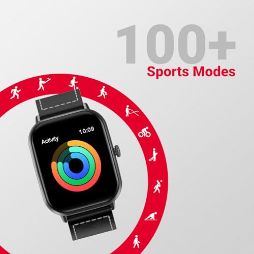 Image of Fire-Boltt Ninja Call Pro Plus Bluetooth Calling Smart Watch, 1.83″ HD Display, AI Voice Assistant, 100+ Sports Modes, IP67 Waterproof, SpO2 & Heart Rate Monitor Smartwatch for Men & Women - Black