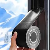 Schwarzes Fensterdichtungsband, Fenster Zugluft Isolierung Abdichtung Film Tape, Fenster AC Seal Klimaanlage Abdichtung Band keine Rückstände, selbstklebend für Keep Out kalte Luft Staub Regen, was
