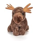 The Petting Zoo Moose Stuffed Animal Plushie, Gifts for Kids, Wild Onez Babiez Wildlife Animals, Moose Plush Toy 6 inches