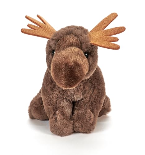 The Petting Zoo Moose Stuffed Animal Plushie, Gifts for Kids, Wild Onez Babiez Wildlife Animals, Moose Plush Toy 6 inches