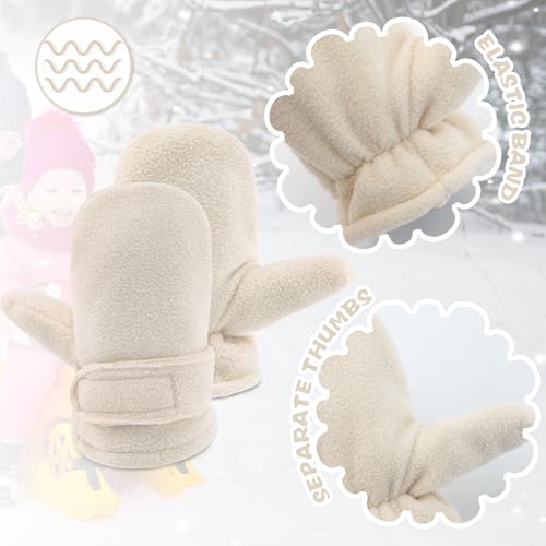 BAVST Baby Toddler Winter Mittens Girls Warm Fleece Lined Gloves Kids Sherpa Lined Mittens for Boys3