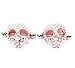 WOWOHE Nipplerings 3D Skull Nipple Rings Nipple Bars Shields Body Piercing Rings Stainless Steel Sold As a Pair (Rosy Gold Color)