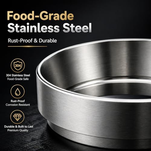 Image of Street27 51mm Magnetic Portafilter Dosing Ring - Stainless Steel Espresso Funnel for Mess-Free Coffee Grinding | Barista Powder Ring Accessory for 51mm Portafilter