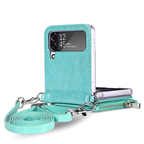 Coque Samsung Galaxy Z Flip 4 multi-fentes mince à bandoulière
