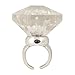 amscan Gigantic Diamond Light-Up Ring | 1 Pc., White