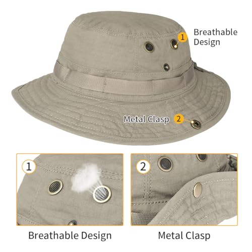 IDOGEAR Chapéu Boonie de aba larga para homens e mulheres, pesca, caça, atividades ao ar livre, com