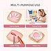 MelodySusie 1PC Square Shape Resin Nail Art Palette, Professional Color Mixing Board for Gel Polish, Acrylics, Pigment Blending, Salon and DIY Makeup Artist Tool, Pink