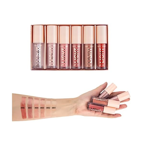 41JPDMnD3wL. SS600 - 6 set Lifter Gloss hidratación duradera y labios rellenos, Volumizing Voluminizador, Lip Plumper Gloss Lipstick, Lip Plumping Balm Plumper Lip Gloss, humecta, elimina las arrugas (01)