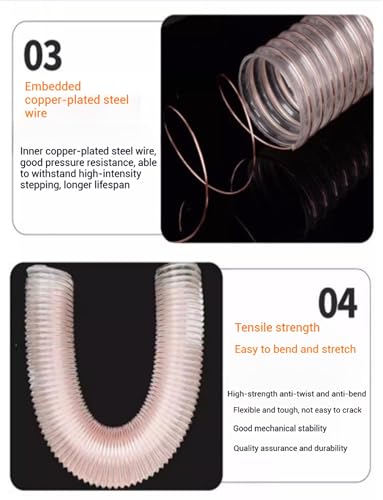 Tuyau flexible en polyuréthane 1m extensible pour évacuation et CVC