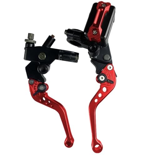 �I�[�g�o�C�̃N���b�`���o�[ 1�y�A 7/8�C���` 22mm ���j�o�[�T�� �I�[�g�o�C �u���[�L �}�X�^�[�V�����_�[ ���o�[ �P�[�u�� �N���b�` ���U�[�o�[ �X�N�[�^�[�p(Red B)