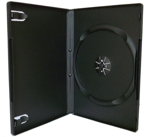 100 Black Single DVD Cases - 14mm - Toner UK