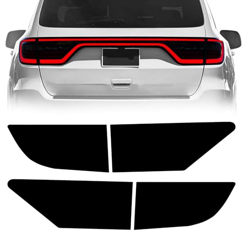 NDRUSH Blackout Taillight Vinyl Tint Film Precut Overlay Tail Light Wrap Cover Compatible with Dodge Durango 2014-2021