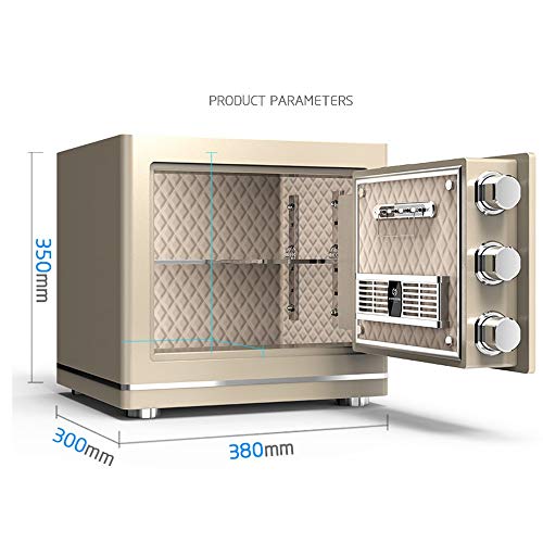 Safety Safe Home Small Safe,Home Safe 35Cm Invisible Wall Alarm Burglar Safe,Semiconductor Living Body Sensitive Fingerprint (Color : Coffee) #TOP1