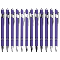 PATIKIL Ballpoint Pen With Stylus Tip, 12Pcs 2 In 1 Metal Stylus Pen