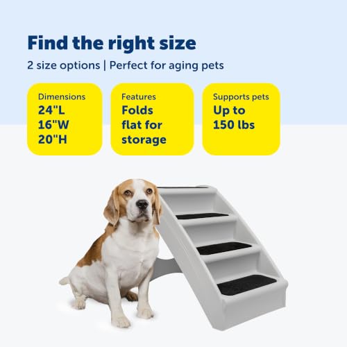 PetSafe CozyUp Folding Dog Stairs, 20 in Tall, Gray - Image 4