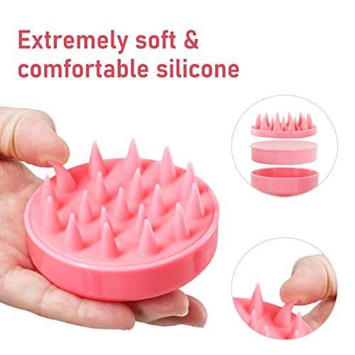 Beilaeea Shampoo Brush Scalp Care Hair Brush & Body Brush, With Soft Silicone Scalp Massager, Scrubber For Shower, Used For Wet & Dry Use Women Men Child Dandruff Removal And Hair Growth (Pink) #TOP5