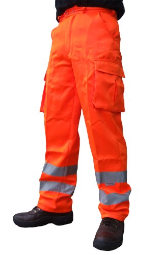Pantalon orange haute visibilité Railspec 44T 112 cm pantalon de travail