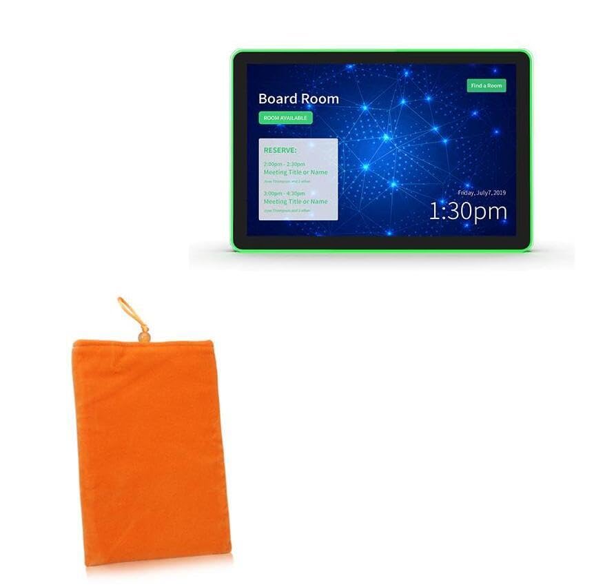 BoxWave Case Compatible with Geekland GK-TW7-TA (7 in) - Velvet Pouch, Soft Velour Fabric Bag Sleeve with Drawstring - Bold Orange