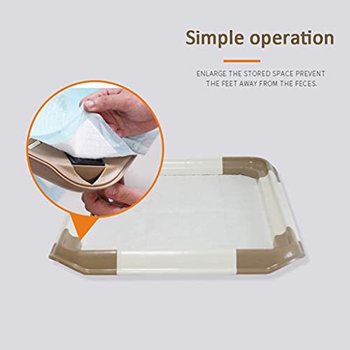Soporte desmontable para almohadilla de entrenamiento para mascotas, marco a presión, bandeja de piso portátil para entrenamiento de orinal, fácil de limpiar para apartamento para perros pequeños y m