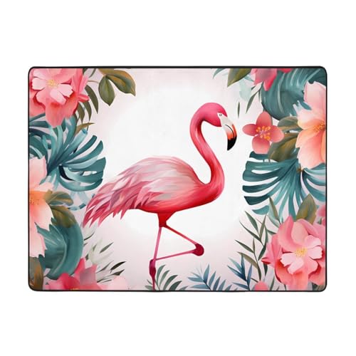Tapis salon moderne doux floral 160x121cm antidérapant - 2