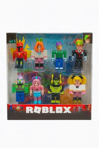 Image of Gifts - Rob- Lox Building Block Set for Kids, 8 Pcs Mini Figures Play Set, Action Figures | Creative Building Toys for Boys & Girls Age 6+