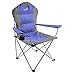 Produktbild Divero Deluxe Campingstuhl blau grau Faltstuhl Angelstuhl gepolstert extra breit bis 130 kg
