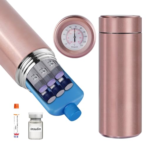 Image of 60H Medical Cooler Insulin Cooler for Travel Hold 6-8 Pens TSA Approved | Lagrge Temp Display Medicine cooler for Insulin,peptide,glp-1,zepbound ,Epipen Cooler Travel Case