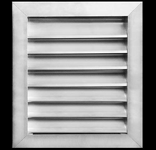 HVAC Premium 18"W x 14"H Aluminum Exterior Gable Louver Vent for Walls & Crawlspace - Weather-Resistant Air Grille with Screen Mesh - [Outer Dimensions 19.75"W x 15.75"H]