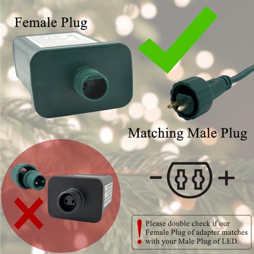 Image of Power Supply TS-60W290V Class 2 Transformer 29V 0.207A 6W Raintight IP44 US Plug Connector 1 /2in 12mm Adapter Replacement for TS-LU6W LED String Light Holiday Lighting Christmas X-Mas Tree
