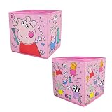 Set di due: il nostro set di scatole Peppa Pig include due scatole per giocattoli, entrambe decorate con disegni Peppa Pig