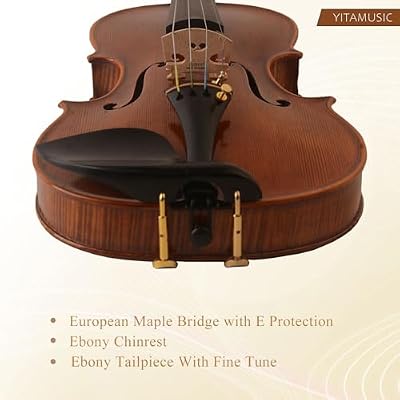 MV7000 Amzing One piece back !4/4 Full size Handcrafted violin.Strad-style .For Advanced and Professional Players.with Oblong case, shoulder Rest, Bow.
