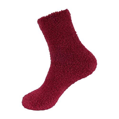 Image of BambooMN Women's Super Soft and Cozy Feather Light Fuzzy Socks - Multiple Color Options - Two Sizes - Value Packs