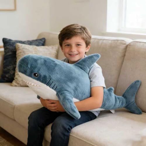 Djungelskog Giant Stuffed Animal, Shark Plush, Shark Stuffed Animal, Shark Pillow for Home Room Décor- Ideal Gift for Kid Boy,Girl&Girlfriend (100cm/39.3inch)