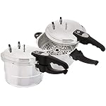 Uniware Super Quality Aluminum Pressure Cooker with Steamer (9 Liter)